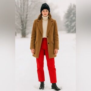 ZARA Red Mid Rise Straight Leg Jeans Z1975 Premium Denim SZ 4
New Without Tags